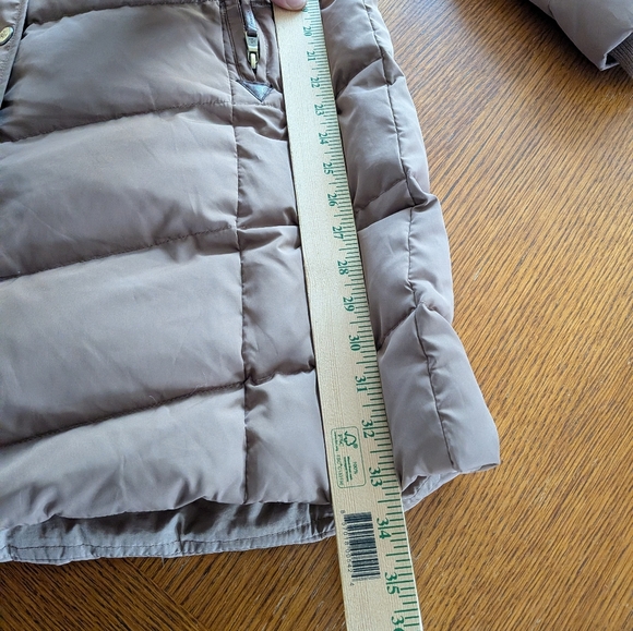 Lauren Ralph Lauren Goose Down Puffer Parka Jacket Women's Medium Brown Wool hoo - Picture 12 of 13